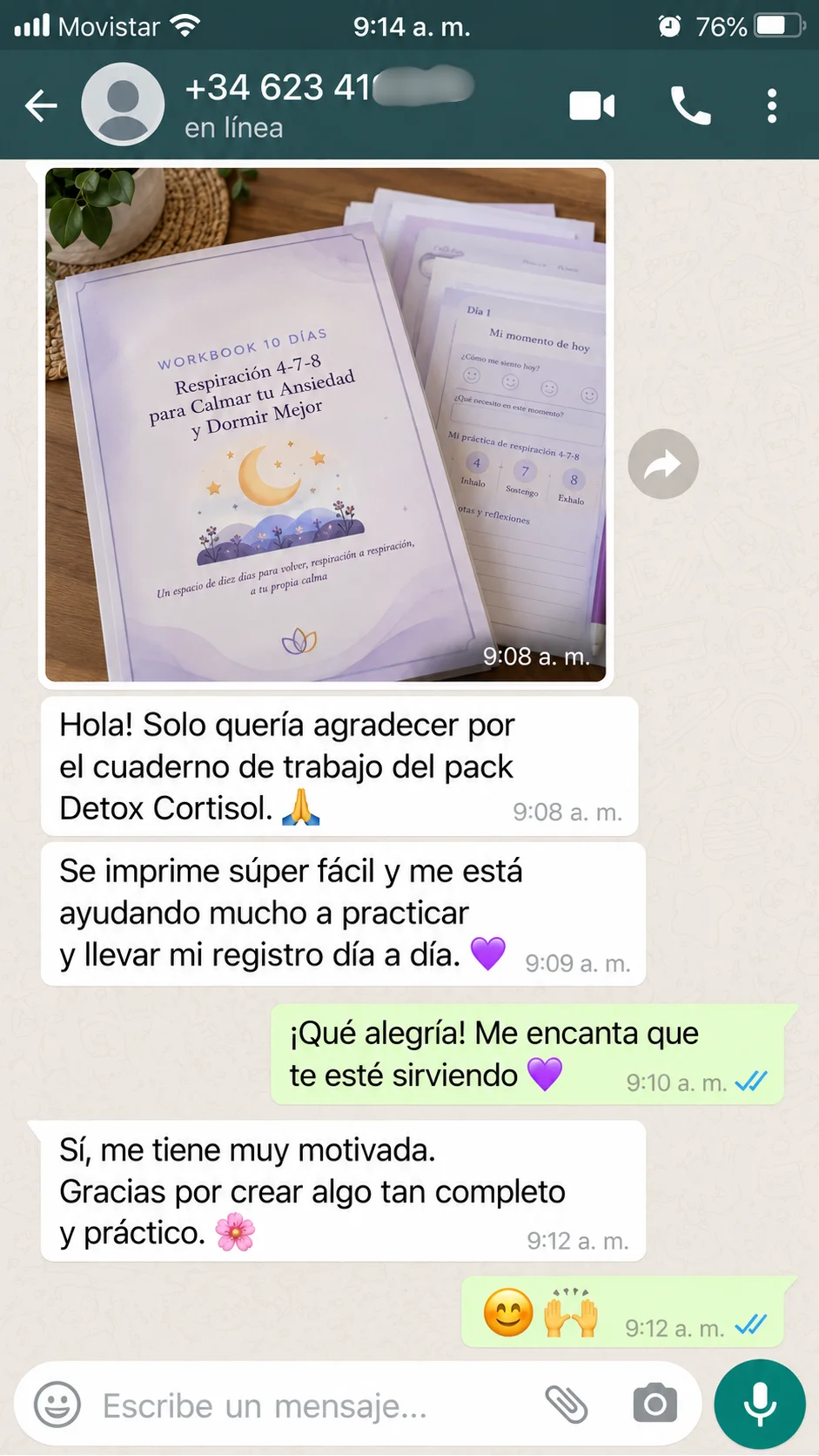 Testimonio: el cuaderno de trabajo se imprime fácil y le ayuda a llevar su registro día a día